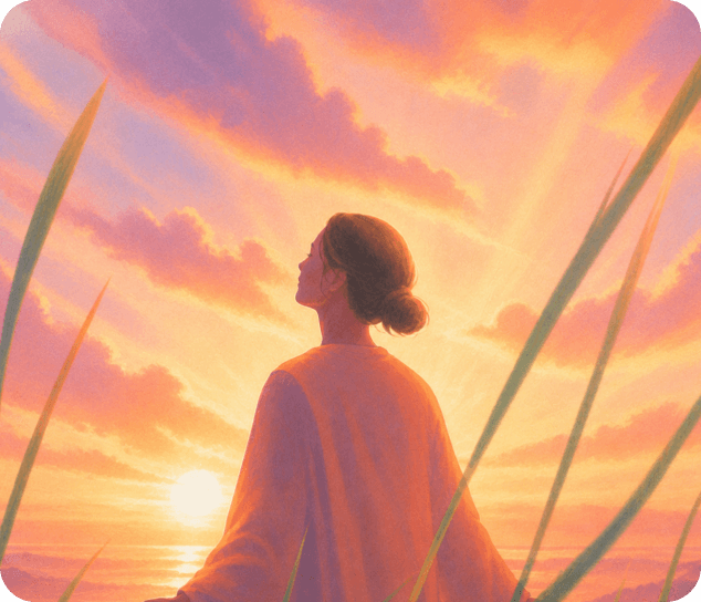 Sunrise over calm water